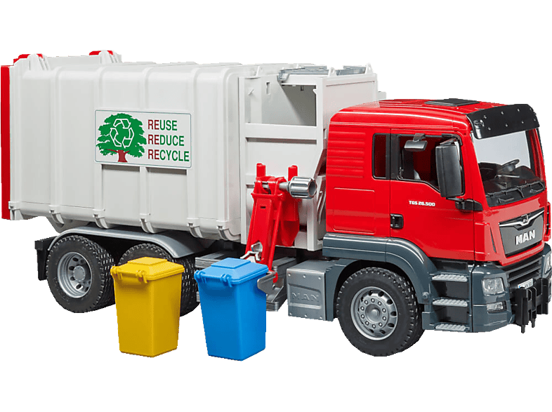 Mehrfarbig Spielzeugfahrzeug Müll-LKW MAN BRUDER Seitenlader TGS