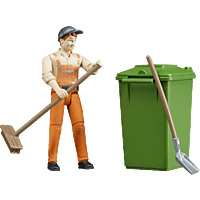 BRUDER Figurenset Abfallentsorgung Spielset, Mehrfarbig