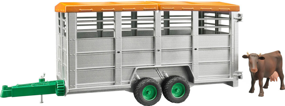 BRUDER Viehtransportanhänger inkl. Mehrfarbig Kuh Spielzeugfahrzeug 1