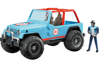 BRUDER Jeep Cross Country racer blau mit Rennf. Spielzeugfahrzeug Mehrfarbig