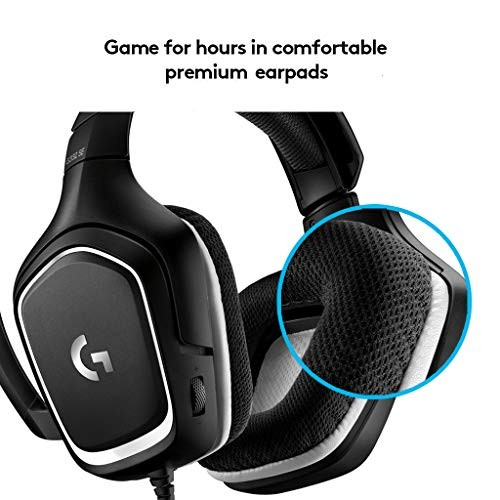Auriculares gaming - Logitech G332, Diadema, Con cable, Jack 3.5mm, Negro