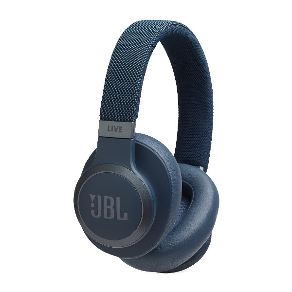 Auriculares inalámbricos - JBL LIVE 650 BT NC, Bluetooth, Cancelación ruido, Alexa/Asistente Google, Azul