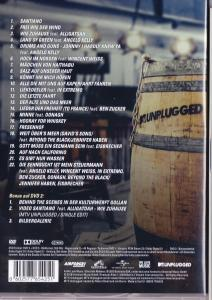 CD-Hülle hinten mit Titelliste, Fass und verschwommenem Hintergrund.