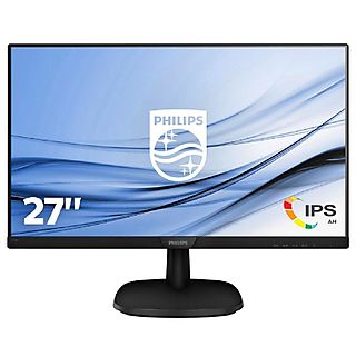 Monitor - Philips 273V7QDSB/00, 27" Full HD IPS, 5 ms, Flicker Free, Low Blue Mode, HDMI, Negro