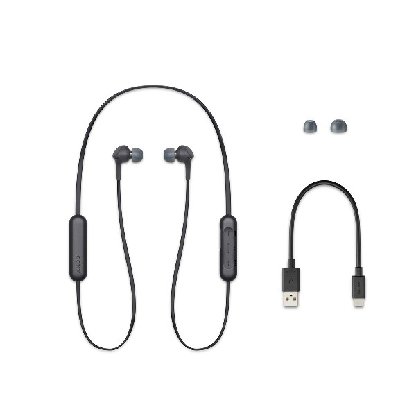 Auriculares inalámbricos - Sony WIXB400B.CE7, Bluetooth, Extra Bass, Control volumen, Autonomía 15 h, Negro