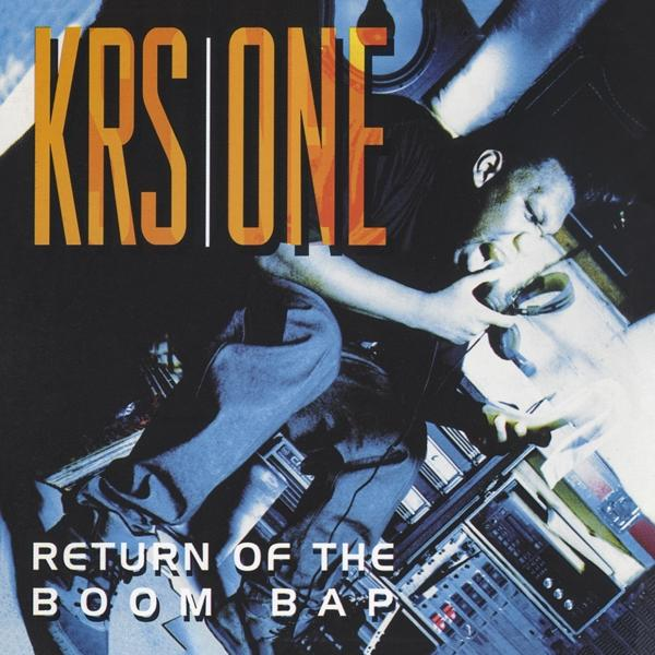 Albumcover: ein Mann in schwarzem Hemd, Kopfhörern und einem Mischpult. Titel: Return of the Boom Bap.
