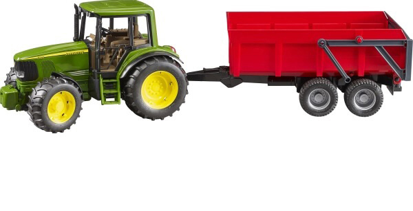 Spielzeugfahrzeug mit Mehrfarbig 6920 BRUDER Deere Wannenkippanhänger John