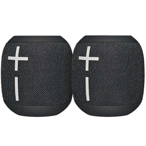 Pack Ultimate Ears Wonderboom 2, Modo Outdoor, Bluetooth, Autonomía 13 horas, 2 unidades, Negro