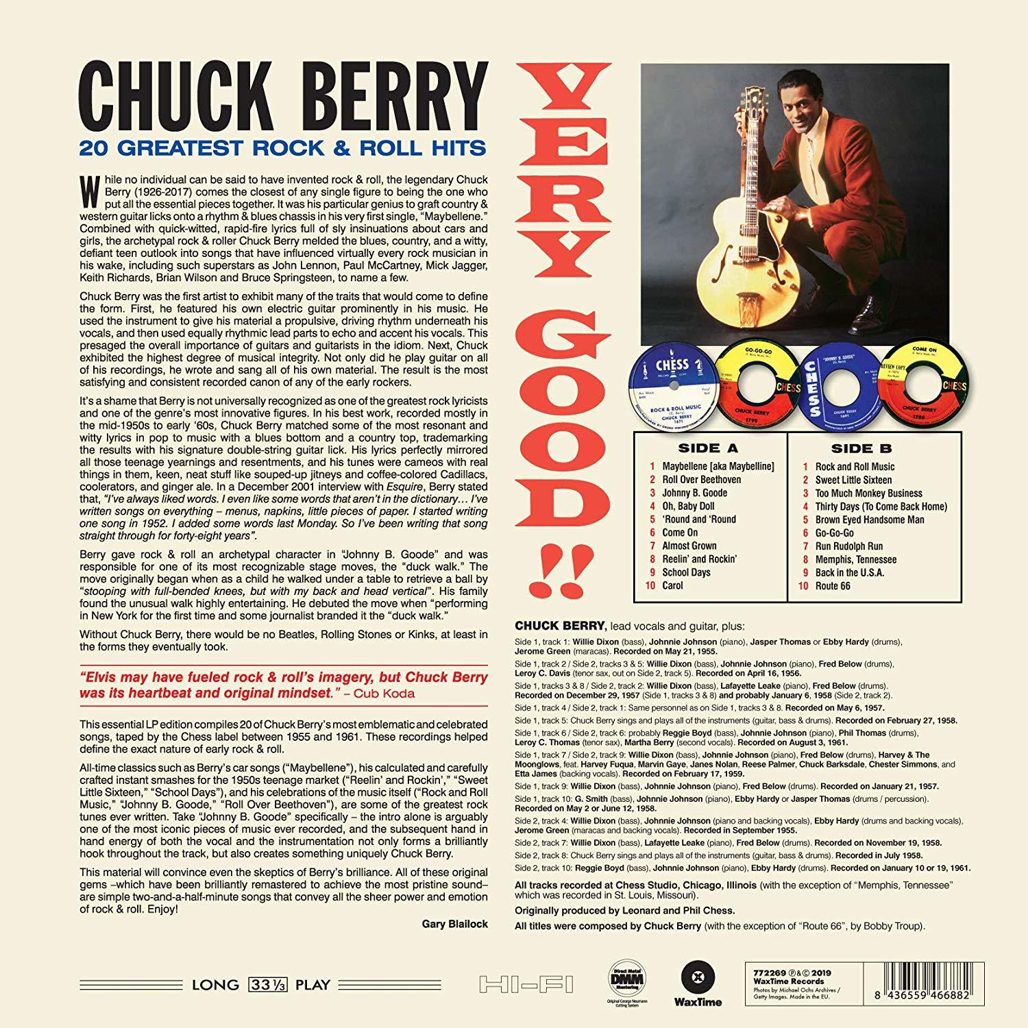 - Very Roll & (Vinyl) Good!! Hits - 20 Chuck Berry Rock Greatest Vin (180g