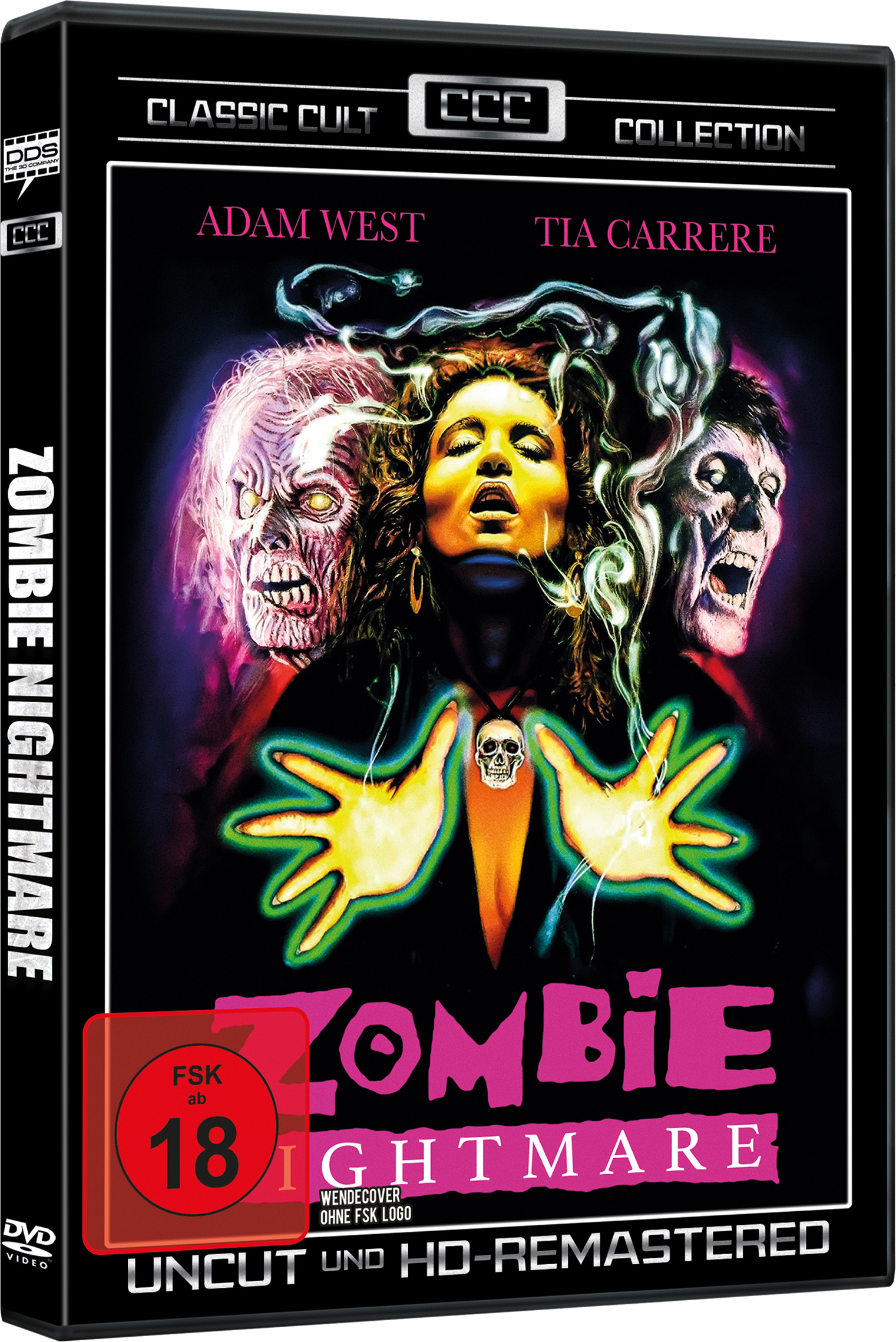 DVD-Cover für 'Zombie Nightmare', mit Zombie-Figuren und Titeltext.