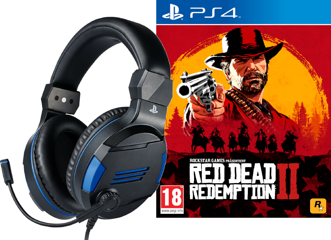 BIGBEN Stereo-Headset V3 Playstation Lizenz für PS4 (BB371093) + Red Dead Redemption 2