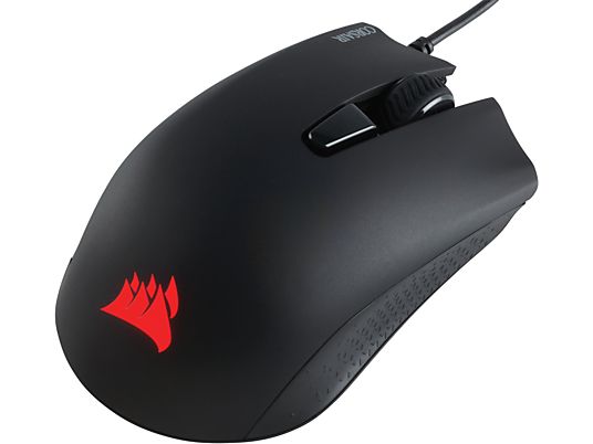 CORSAIR Harpoon RGB Pro - Gaming Maus, Kabelgebunden, Optisch mit Leuchtdioden, 12000 dpi, Schwarz