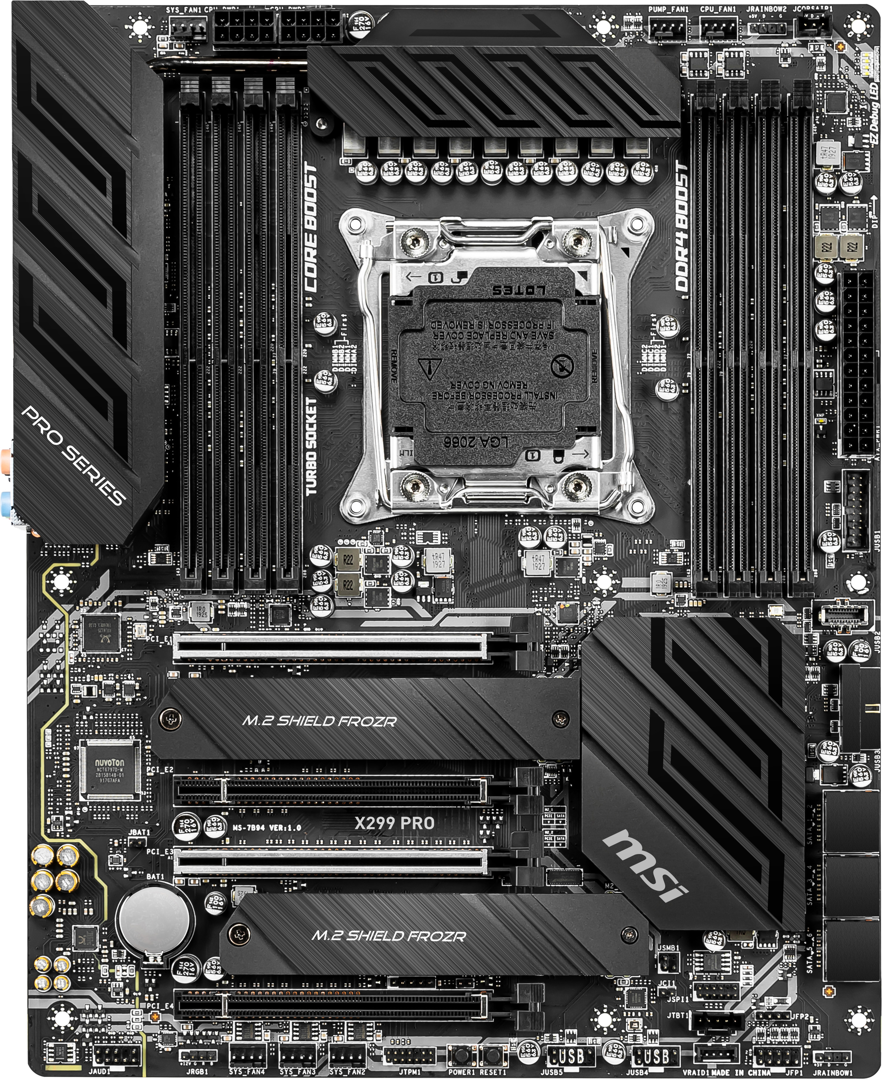 MSI X299 PRO Mainboard Mehrfarbig