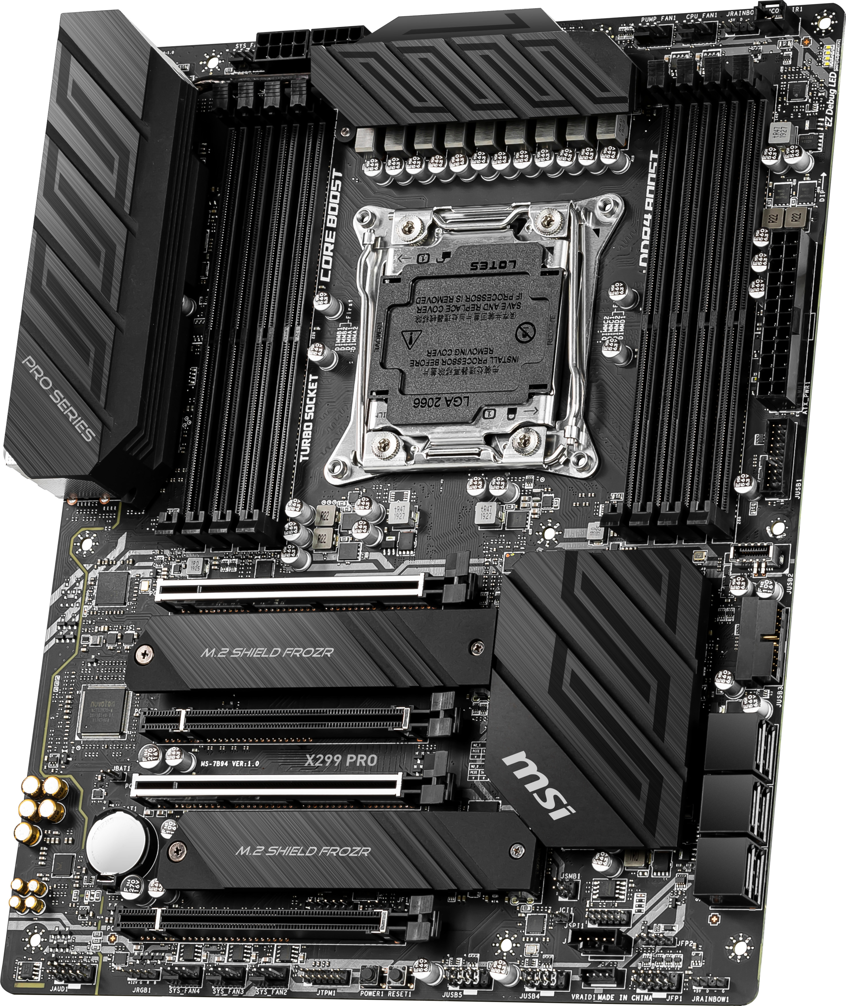MSI X299 PRO Mainboard Mehrfarbig
