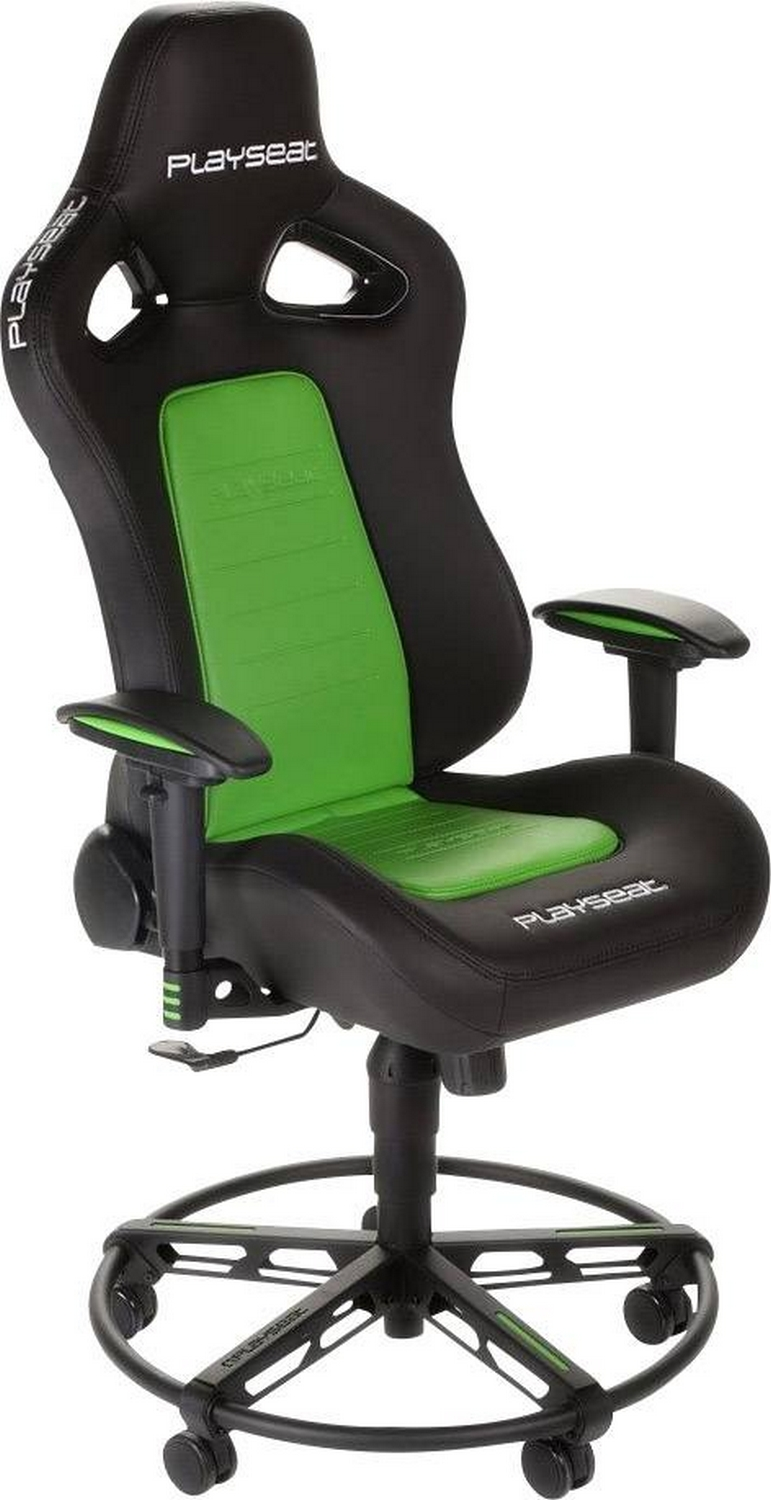 Silla gaming - Playseat L33T, 3D, Acolchado, Regulable, Reposabrazos ajustable, Verde