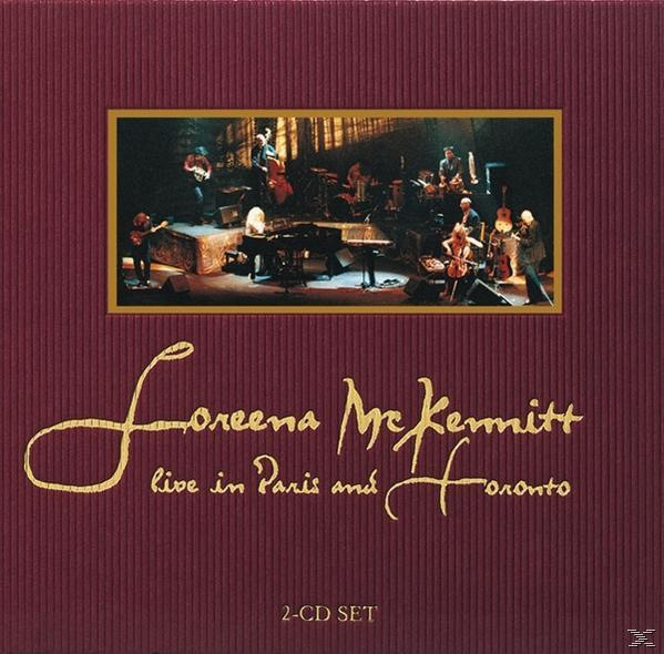 Loreena McKennitt Live in Paris and Toronto album borítója. Egy élő előadás képe.