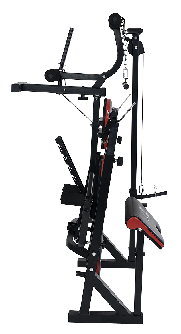 CHRISTOPEIT Power XL Hantelbank, Schwarz/Rot