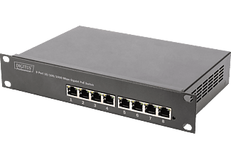 DIGITUS DN-95317 10 Zoll 8-Port Gigabit Ethernet PoE Switch , Netzwerkverteiler