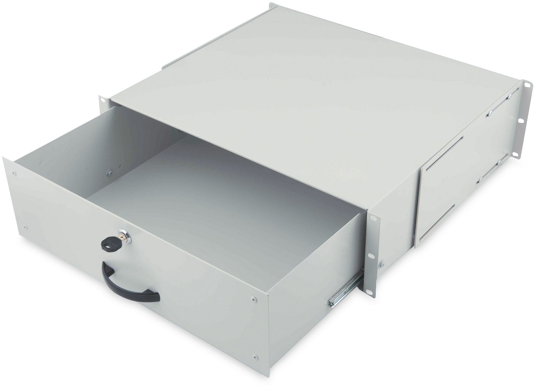 DIGITUS DN-19 KEY-3U Tastatureinschub & Dokumentenablage mit 3HE für 19" Schränke in Grau  , Grau