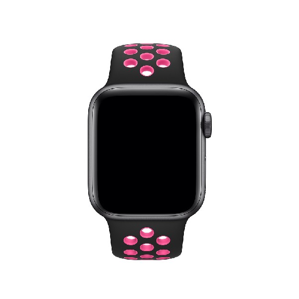 Apple Watch Nike Sport Band, Fluoroelastómero, 40 mm, Negro/Rosa