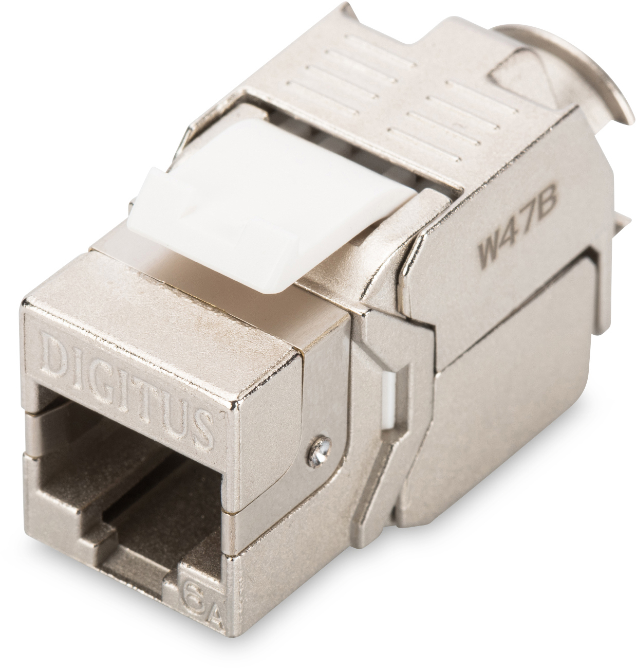 DIGITUS DN-93615 CAT 6A Keystone Modul, geschirmt, schnelle und einfache Installation ohne spezielles Werkzeug, Silber