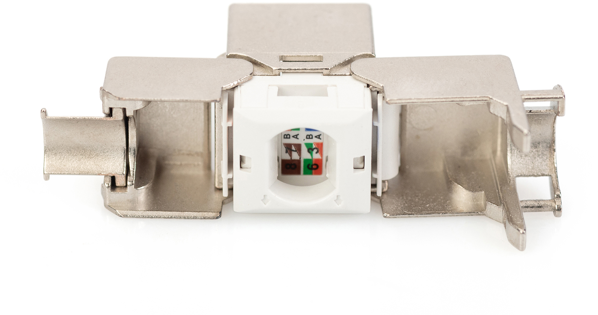DIGITUS DN-93615 CAT 6A Keystone Modul, geschirmt, schnelle und einfache Installation ohne spezielles Werkzeug, Silber