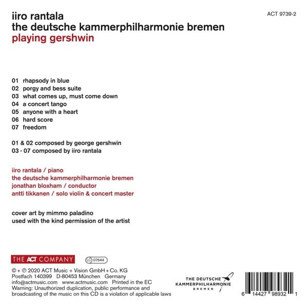 Albumcover: Weiß mit Text, Namen der Musikstücke, Künstler- und Bandinformationen.