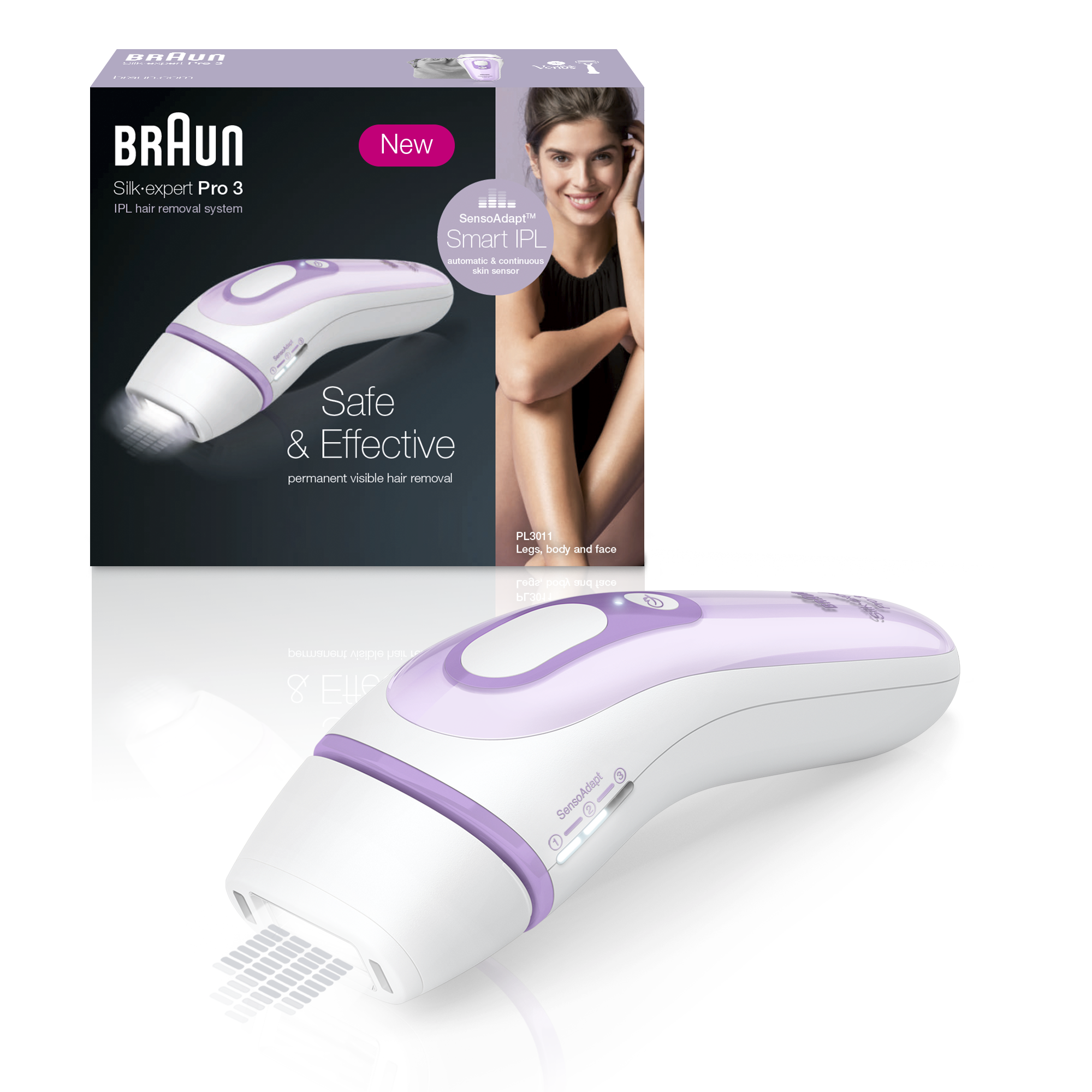 BRAUN Épilateur à lumière pulsée Silk-Expert Pro 3 (PL3011)