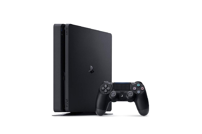 Consola - Sony PS4 Slim 1TB con 1 Mando + Mando Dualshock 4 V2 con Voucher Fortnite + Tarjeta 12 meses PS Plus
