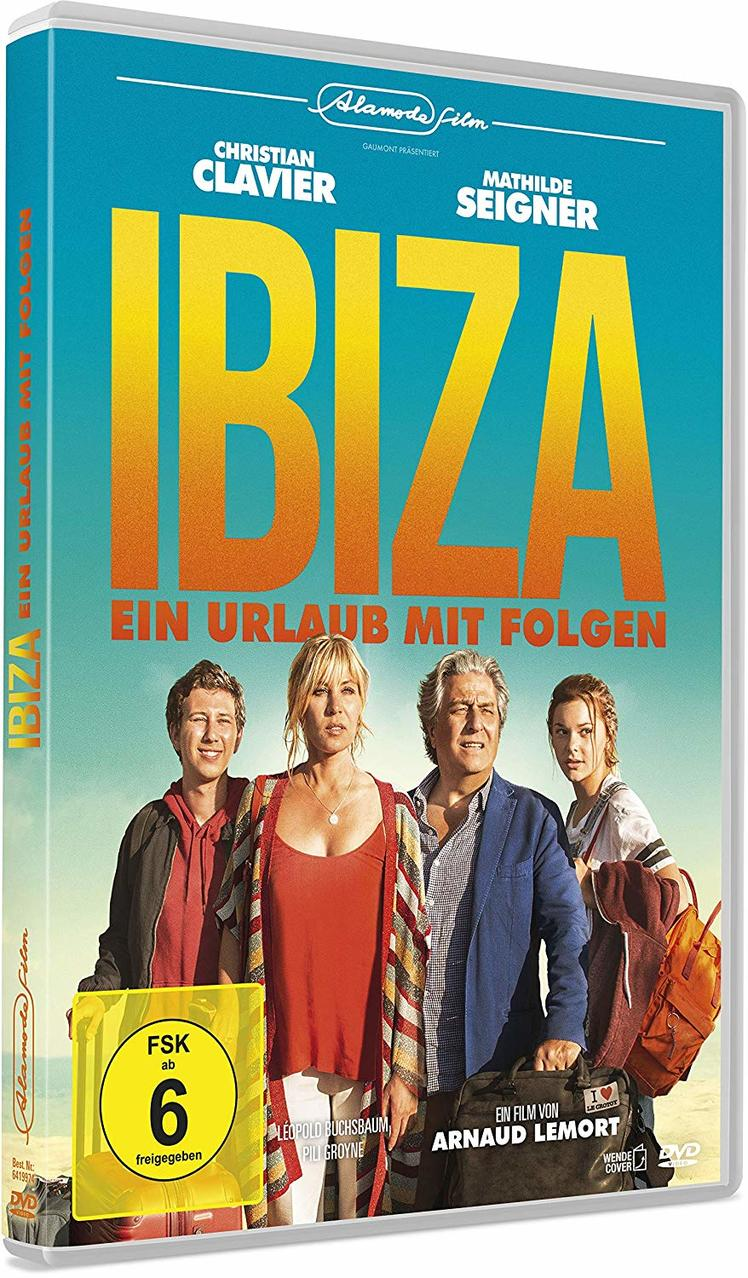 DVD-Hülle mit Filmplakat, mit vier Schauspielern und dem Titel 'Ibiza'.