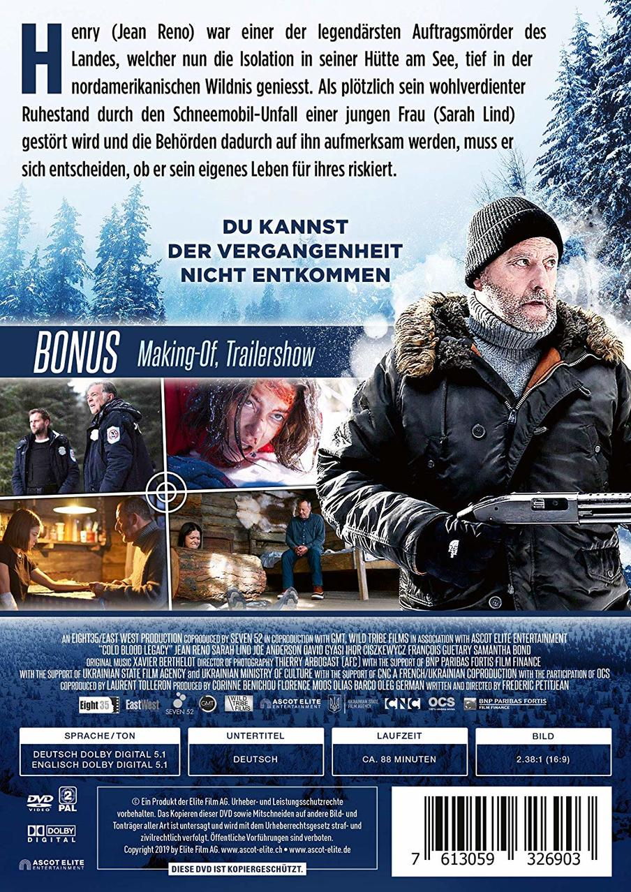 Rückseite einer DVD-Hülle mit Filmplakat und Text in mehreren Sprachen.
