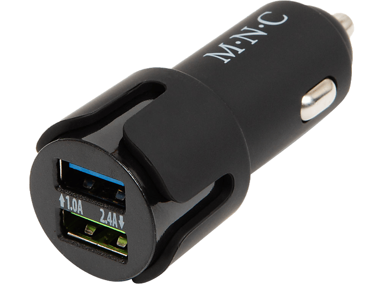 MNC 54931BK Szivargyújtó adapter 2 x USB aljzattal, fekete