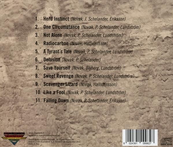 CD-Cover mit einer Liste von Songtiteln und Künstlergutschriften, mit strukturiertem Hintergrund.