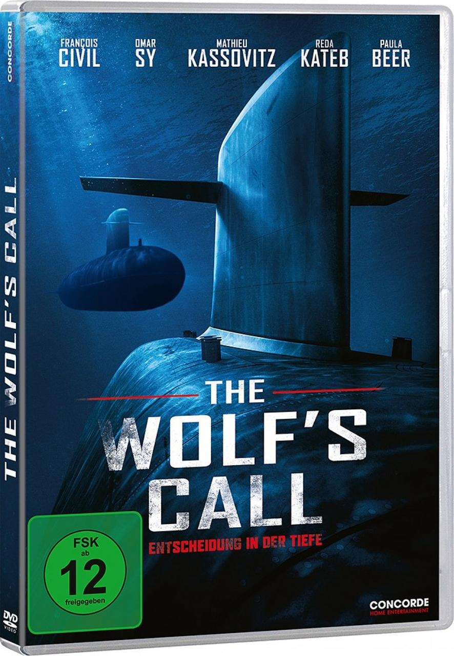 DVD-Hülle des Films 'The Wolf's Call', mit U-Boot auf blauem Hintergrund.