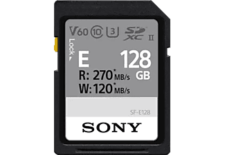 SONY SF-E128 Class 10 UHS-II U3, SDXC Speicherkarte, 128 GB, 270 MB/s