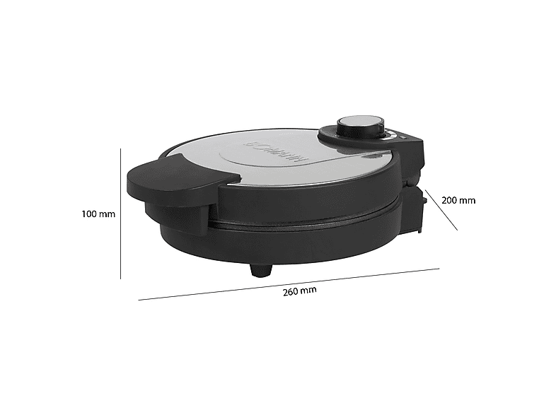 Bomann WA 1365 CB Waffeleisen, Silber/ Schwarz, 1000 Watt — Foto 4 von 5