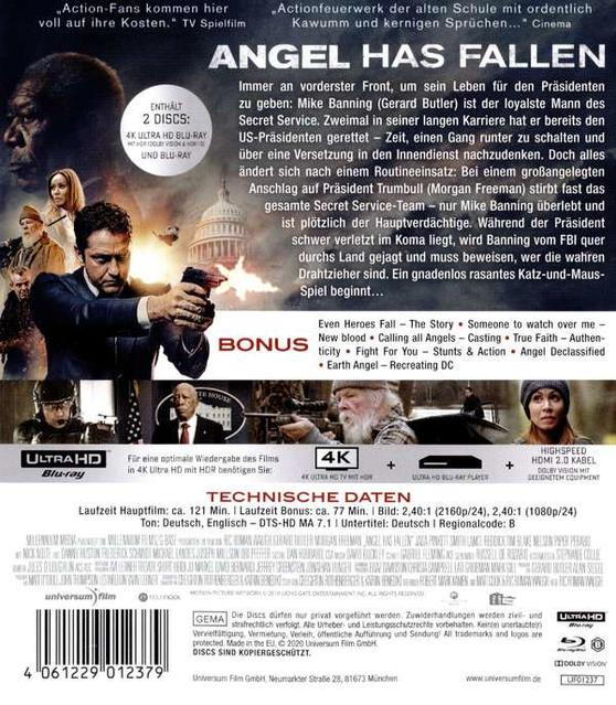 Film-DVD-Cover mit Actionszenen und Schauspielern. Text in Deutsch und Englisch.