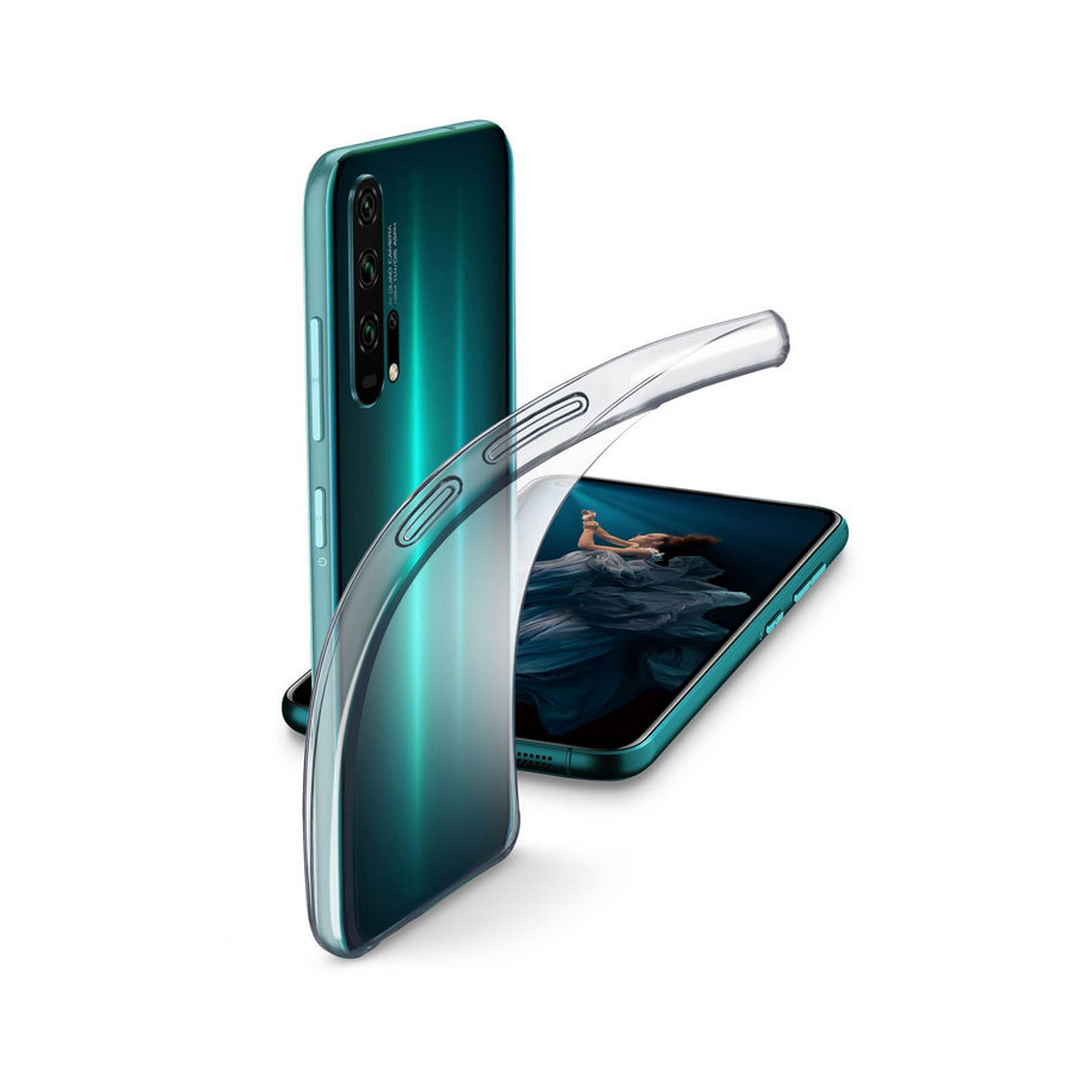 Funda - CellularLine FINECHONOR20, Para Huawei Honor 20 - Nova 5T, Transparente