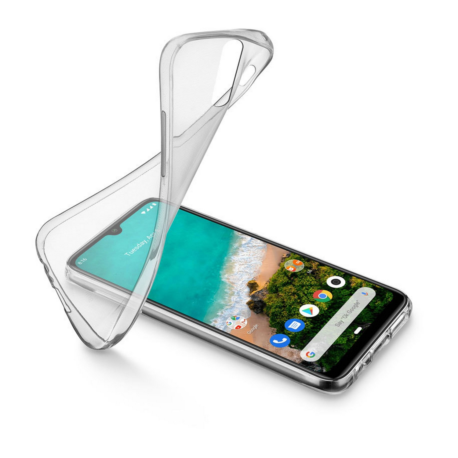 Funda - CellularLine SOFTXIAOMIA3T, Para Xiaomi Mi A3, Transparente