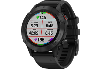 GARMIN fēnix 6 Pro - GPS-Multisport-Smartwatch (Breite: 22 mm, Silikon, Schwarz)