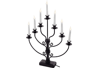 EMOS ZY2212 - Karácsonyi dekoráció - Gyertyatartó , 7 gyertya, fekete, melegfehér fény