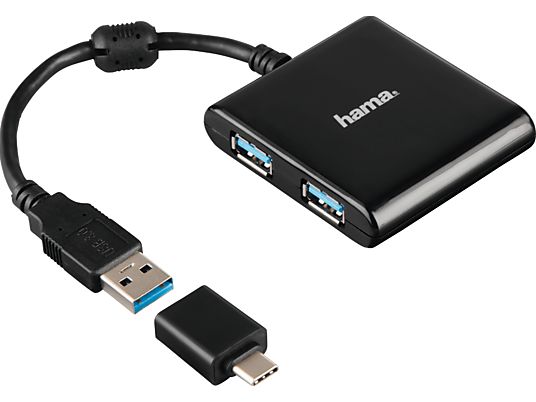 HAMA 00012325 - USB Hub (Schwarz)