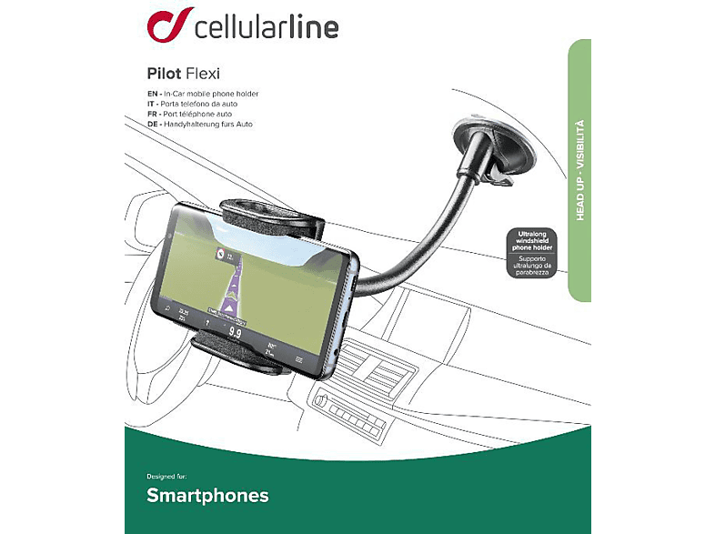 Thumbnail - CELLULAR LINE 39904 Kfz Smartphone-Halterung, Schwarz