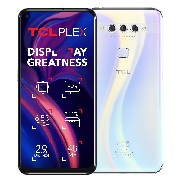 Móvil | TCL Plex T780, Opal White, 128 GB, 6 GB RAM, 6.53