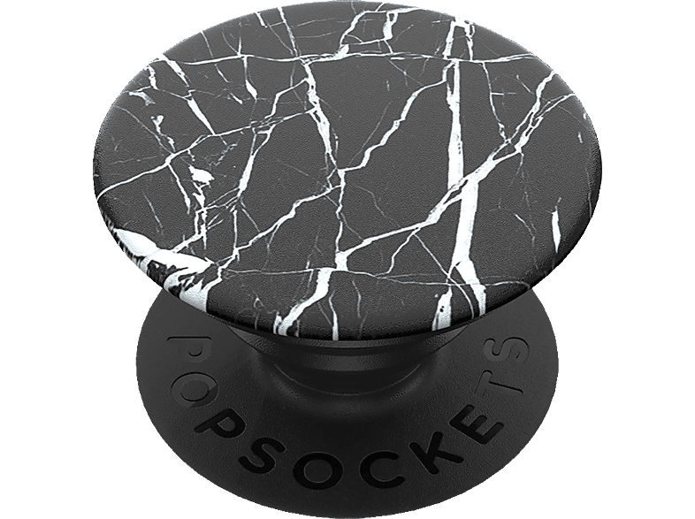 Popsockets Phone Grip & Stand, Austauschbar - Black Marble; Zusammenklappbarer Griff