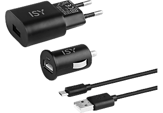 ISY ISY ITS 1000 - Caricabatteria - Micro-USB - Nero - Caricabatterie (Nero)