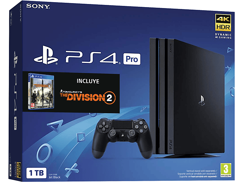 Resistencia Ennegrecer Funeral Consola | PS4 PRO, 1 TB, DUALSHOCK®4, USB 3.0 / HDMI, + TOM CLANCY'S THE  DIVISION 2