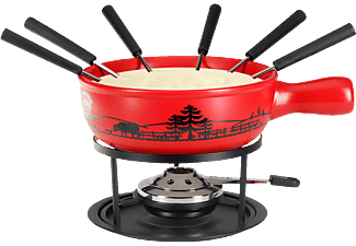 NOUVEL 401360 - Käsefondue Set (Rot/Schwarz)