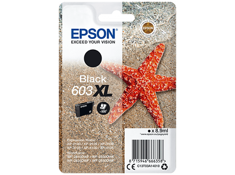 Cartouche d'encre noire Epson 603XL