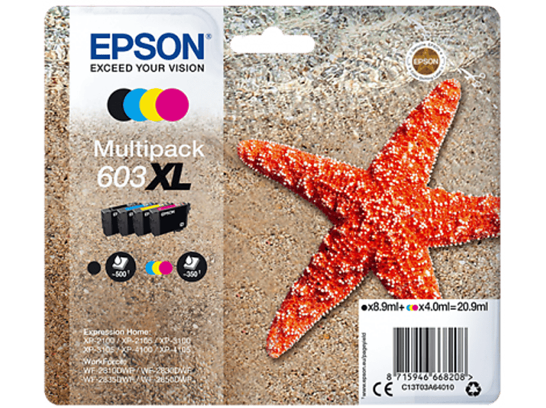 Epson 603XL Cartouche d'encre Multipack Noir et Couleur